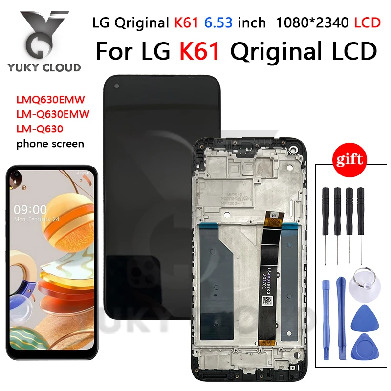 Для ЖК-дисплея LG K61 диагональю 6,53 дюйма с рамкой LMQ630EAW, детали для замены и ремонта
Для ЖК-дисплея LG K61 диагональю 6,53 дюйма с рамкой LMQ630EAW, детали для замены и ремонта