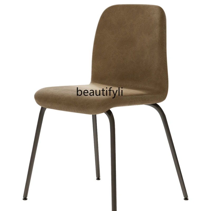 yj Retro Leather Dining Chair Light Luxury Modern Minimalist Armchair Restaurant Ideas Iron Art Eating Chair
yj Retro Leather Dining Chair Light Luxury Modern Minimalist Armchair Restaurant Ideas Iron Art Eating Chair