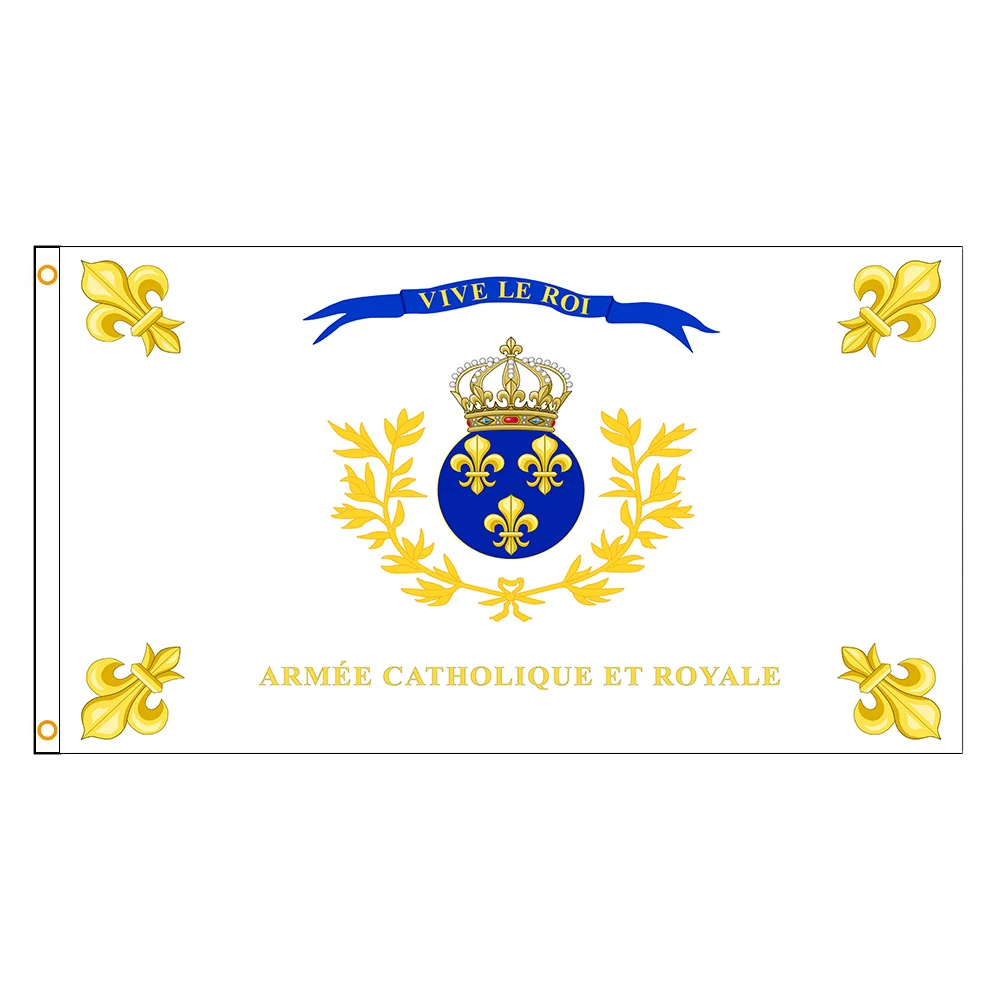 90x150cm France Catholic and Royal Army Flag Polyester Printed Banner For Decoration
90x150cm France Catholic and Royal Army Flag Polyester Printed Banner For Decoration