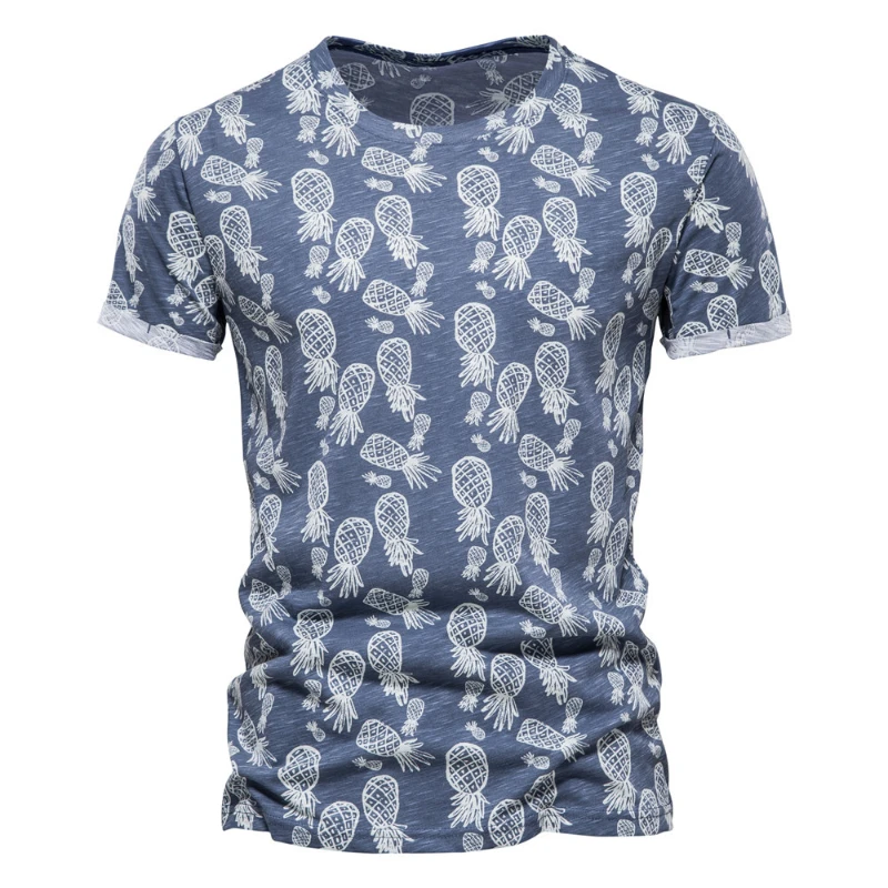 Cross Border Short Sleeve Men's T-shirt Foreign Trade Summer New Pure Cotton Pineapple Printed Beach Flower T-shirt Men's Spot
Cross Border Short Sleeve Men's T-shirt Foreign Trade Summer New Pure Cotton Pineapple Printed Beach Flower T-shirt Men's Spot