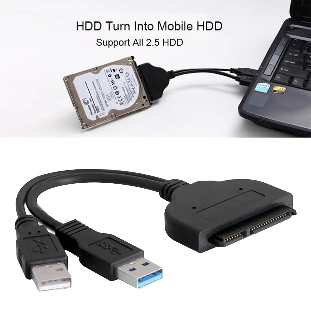 USB 3.0 to SATA 22Pin 2.5Inch Hard Disk Driver Adapter with USB Power Cable Mobile Hard Disk Data Cable
USB 3.0 to SATA 22Pin 2.5Inch Hard Disk Driver Adapter with USB Power Cable Mobile Hard Disk Data Cable