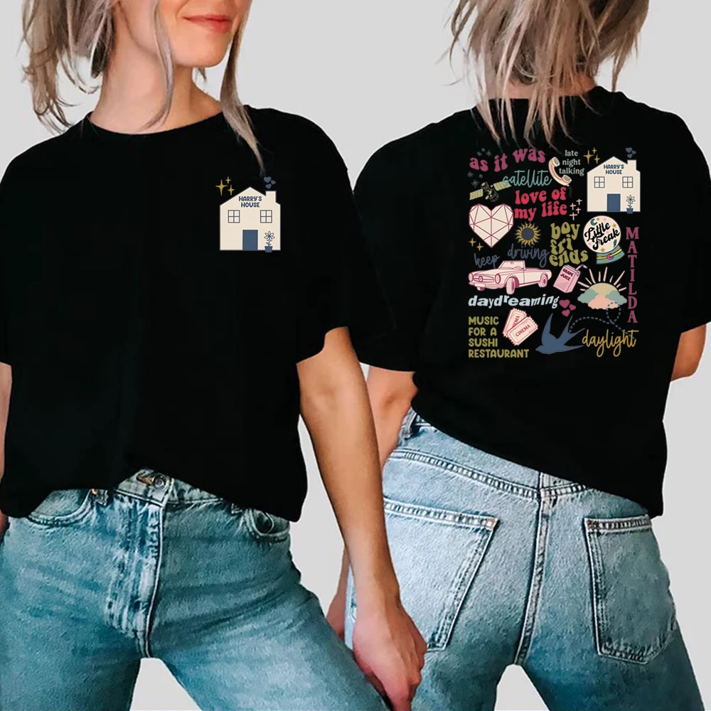 Футболка с надписью As It Was Shirt футболка принтом Гарри's House спереди и сзади