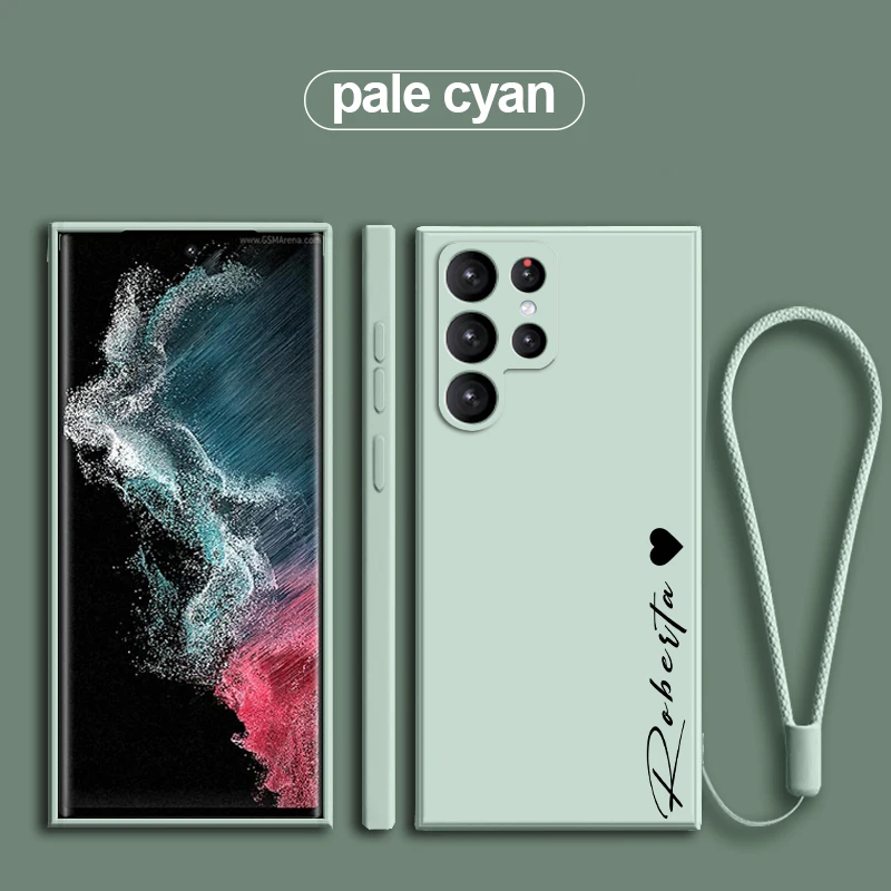 S22 Ultra 5g Case Personalised Name Customized Luxury Soft Liquid Silicone Cover For Samsung Galaxy S22 S21 Ultra Plus S20FE
S22 Ultra 5g Case Personalised Name Customized Luxury Soft Liquid Silicone Cover For Samsung Galaxy S22 S21 Ultra Plus S20FE