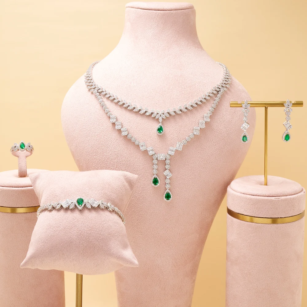 INJEWELIFE Elegance Layered Bridal Necklace Set for Women Cubic Zirconia Wedding Jewelry Sets For Brides Accessories Jewellery
INJEWELIFE Elegance Layered Bridal Necklace Set for Women Cubic Zirconia Wedding Jewelry Sets For Brides Accessories Jewellery