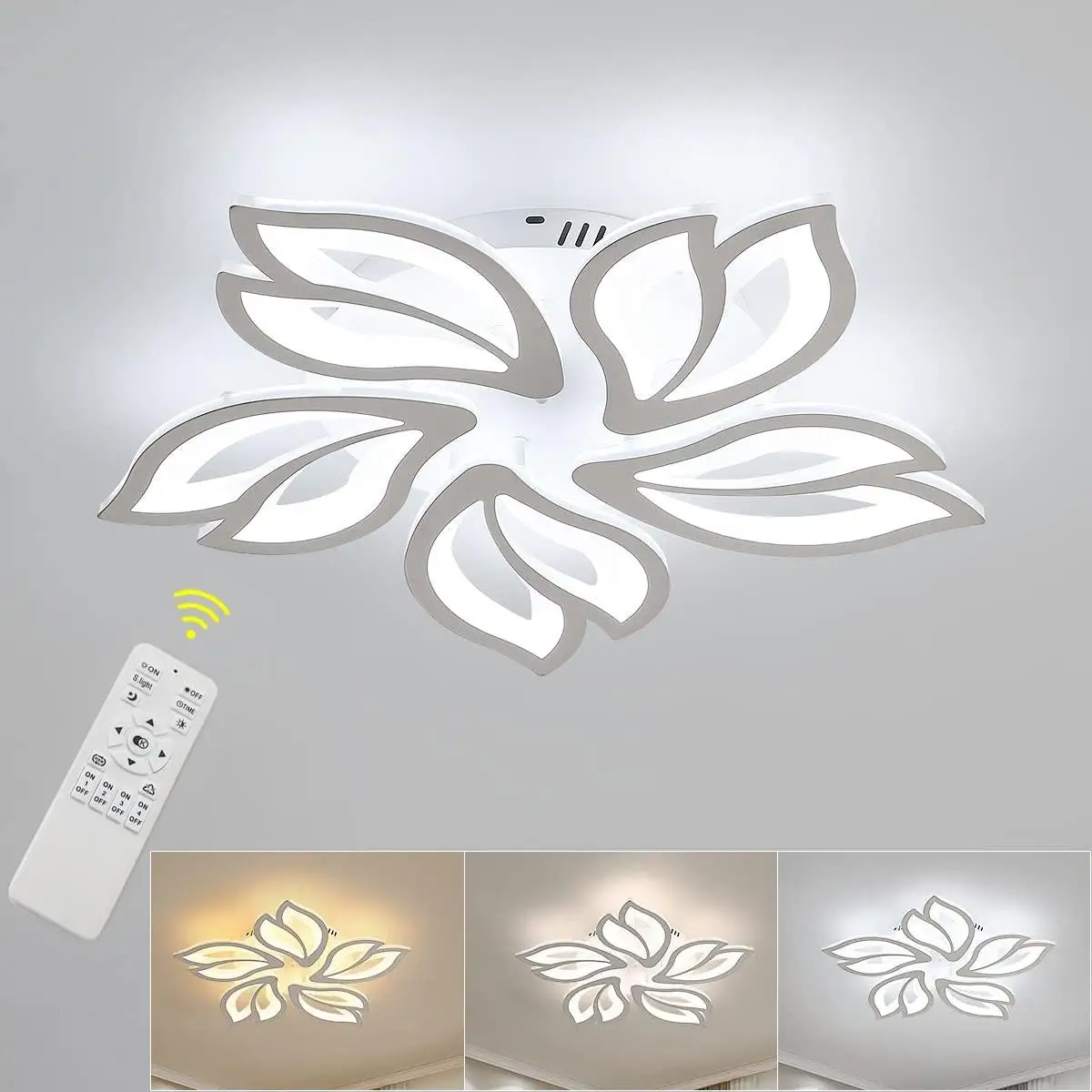 Dimmable LED Ceiling Light Creative Flower Shape Modern Ceiling Lamp Chandeliers Petal Design Ceiling Light Fixture Lighting
Dimmable LED Ceiling Light Creative Flower Shape Modern Ceiling Lamp Chandeliers Petal Design Ceiling Light Fixture Lighting