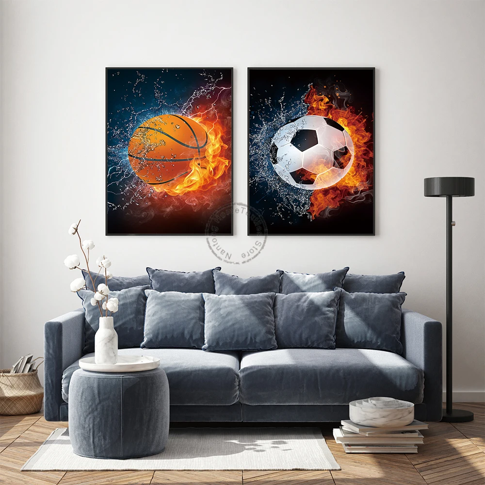 Modern Art Canvas Painting Basketball Baseball Football Posters and Prints Sports Wall Art Pictures For Living Room Home Decor
Modern Art Canvas Painting Basketball Baseball Football Posters and Prints Sports Wall Art Pictures For Living Room Home Decor