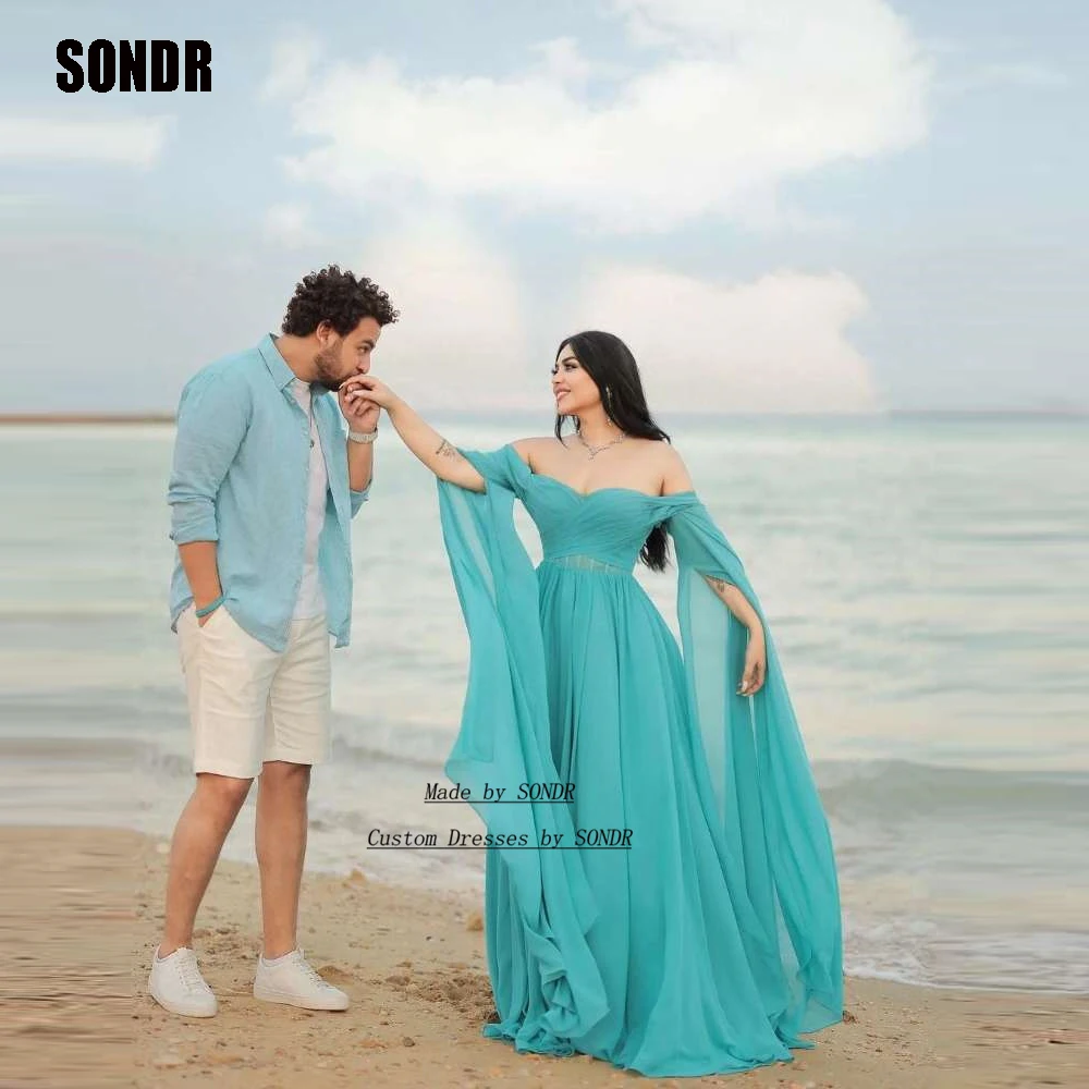 SONDR Light Green Chiffon Saudi Arabic Evening Dress Long Cape Sleeves Formal Club Occasion Night Dresses Party Gowns 2023
SONDR Light Green Chiffon Saudi Arabic Evening Dress Long Cape Sleeves Formal Club Occasion Night Dresses Party Gowns 2023