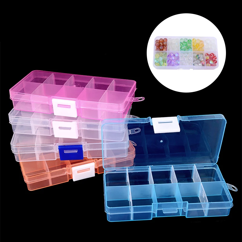 Plastic 10 Storage Box Slots Packaging Transparent Tool Case Craft Organizer Box Jewelry Accessories
Plastic 10 Storage Box Slots Packaging Transparent Tool Case Craft Organizer Box Jewelry Accessories