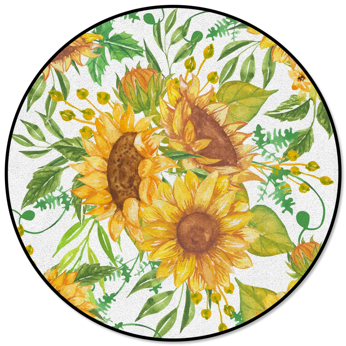 Sunflower Flower Watercolor Circle Rug Area Rug Large Carpets For Bed Room Rugs And Carpets For Home Living Room Bedroom Decor
Sunflower Flower Watercolor Circle Rug Area Rug Large Carpets For Bed Room Rugs And Carpets For Home Living Room Bedroom Decor