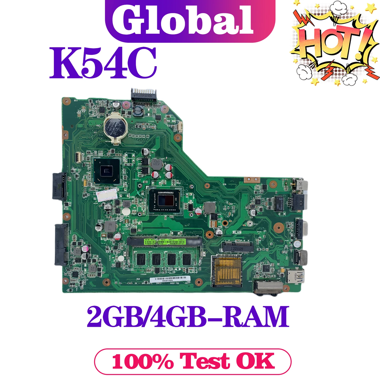 Материнская плата KEFU K54C ASUS X54C Z54C A54C для ноутбука материнская с поддержкой i3 i5