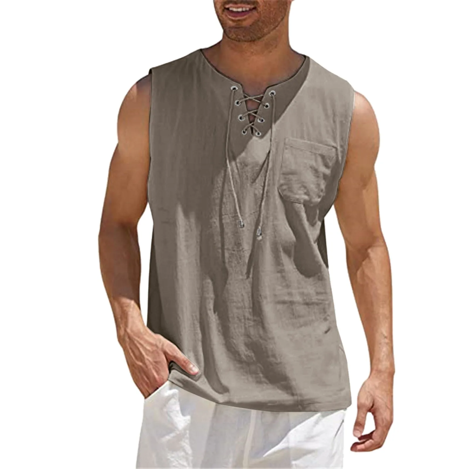Summer Cotton Linen Tops Men Shirts Sleeveless Vest Solid Fitness Muscle Tank Tops Streetwear Oversized Beach Shirts Male 2023
Summer Cotton Linen Tops Men Shirts Sleeveless Vest Solid Fitness Muscle Tank Tops Streetwear Oversized Beach Shirts Male 2023