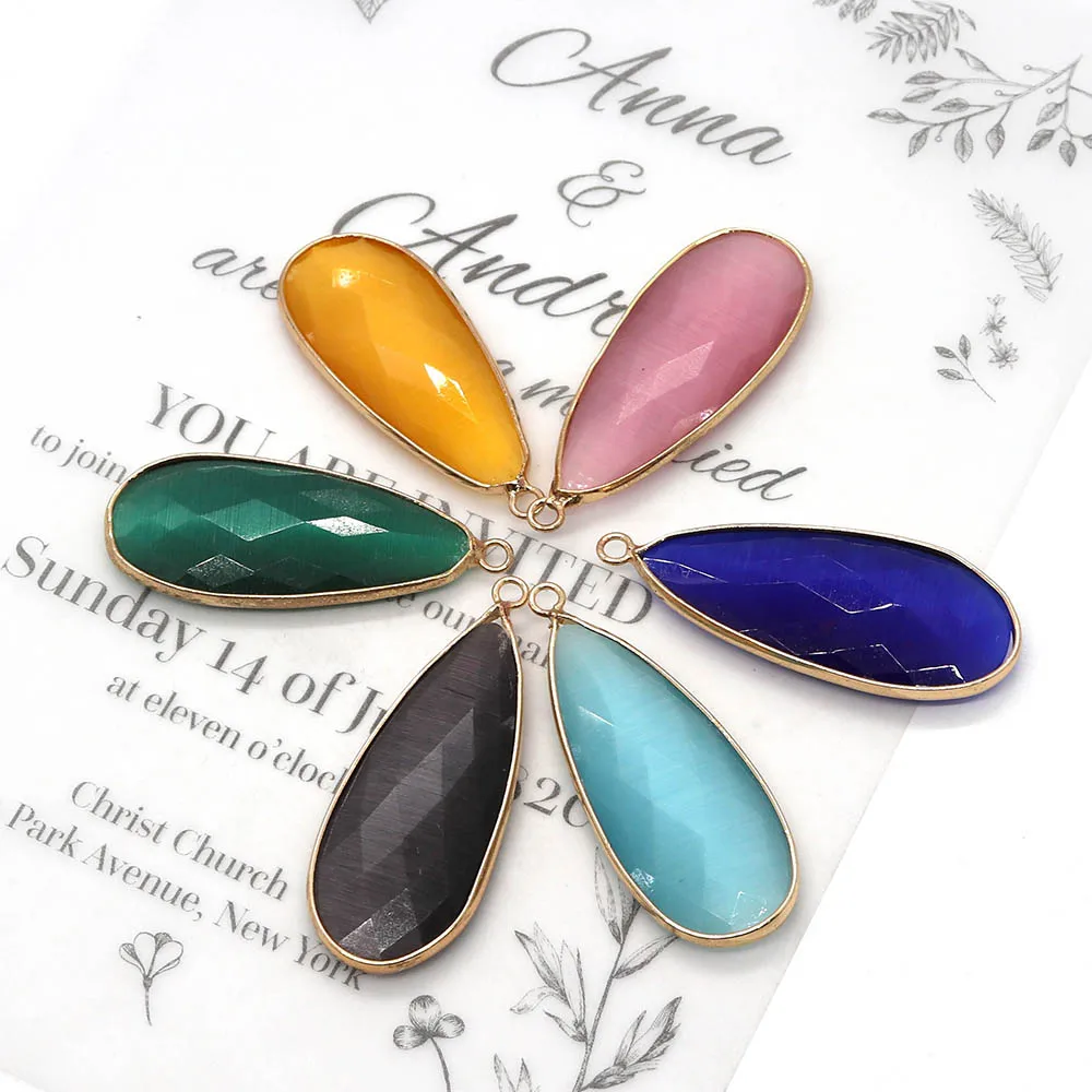Cat Eye Stone Necklace Pendants Fashion Jewelry DIY Earrings Necklace Water Drop Shape Opal Charms Natural Jewelry Accessories
Cat Eye Stone Necklace Pendants Fashion Jewelry DIY Earrings Necklace Water Drop Shape Opal Charms Natural Jewelry Accessories