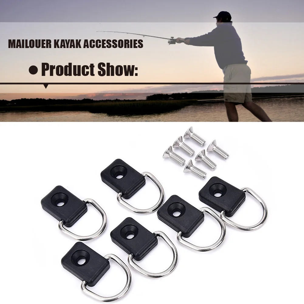 6pcs Kayak D-ring Buckle Kits Hot Sale Buckle M6 With Screws Elastic Rope Marine Boat Canoe Kayak Rigging Part Accessories
6pcs Kayak D-ring Buckle Kits Hot Sale Buckle M6 With Screws Elastic Rope Marine Boat Canoe Kayak Rigging Part Accessories