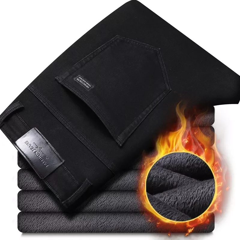 2022New Winter Black Denim Jeans for Men Fleece Thicker Warm Jeans Pants Good Quality Men Stretch Straight Fit Long Jeans Size 4
2022New Winter Black Denim Jeans for Men Fleece Thicker Warm Jeans Pants Good Quality Men Stretch Straight Fit Long Jeans Size 4