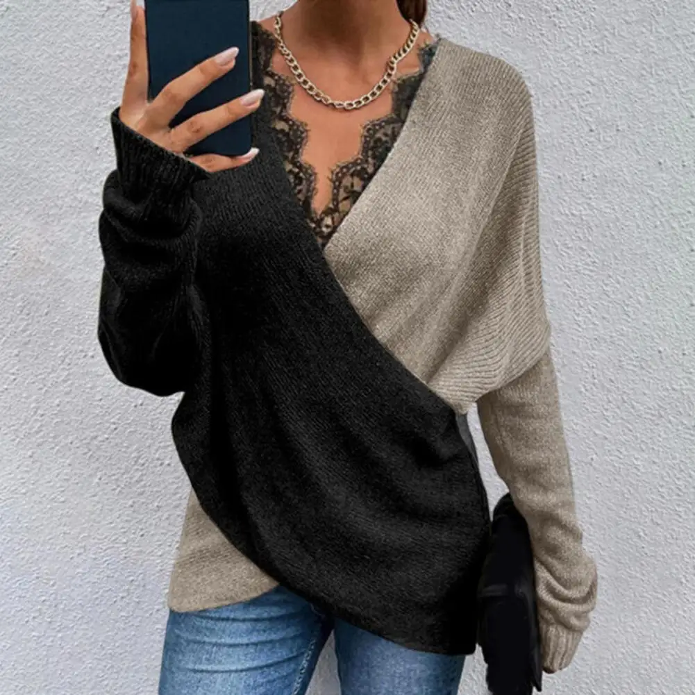 winter clothes women Sweater Pullover Color Block Lace Autumn Winter Loose-fitting Knitting Pullover sweater woman winter 2022
winter clothes women Sweater Pullover Color Block Lace Autumn Winter Loose-fitting Knitting Pullover sweater woman winter 2022