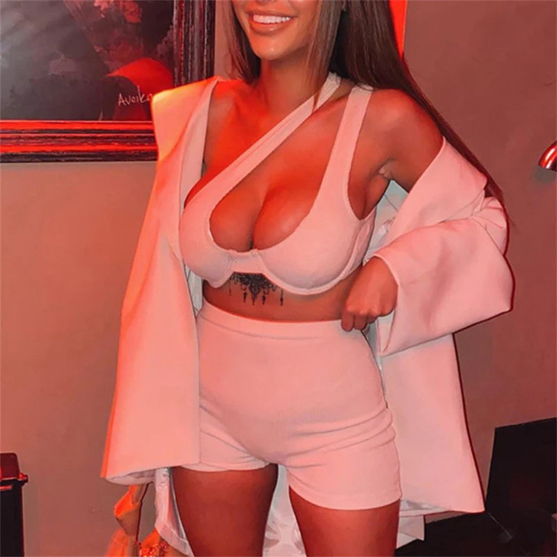 2022 Summer Women Solid Ribbed 2 Pieces Irregular Crop Top Biker Shorts Set Streetwear Tracksuit Outfit 2pcs
2022 Summer Women Solid Ribbed 2 Pieces Irregular Crop Top Biker Shorts Set Streetwear Tracksuit Outfit 2pcs
