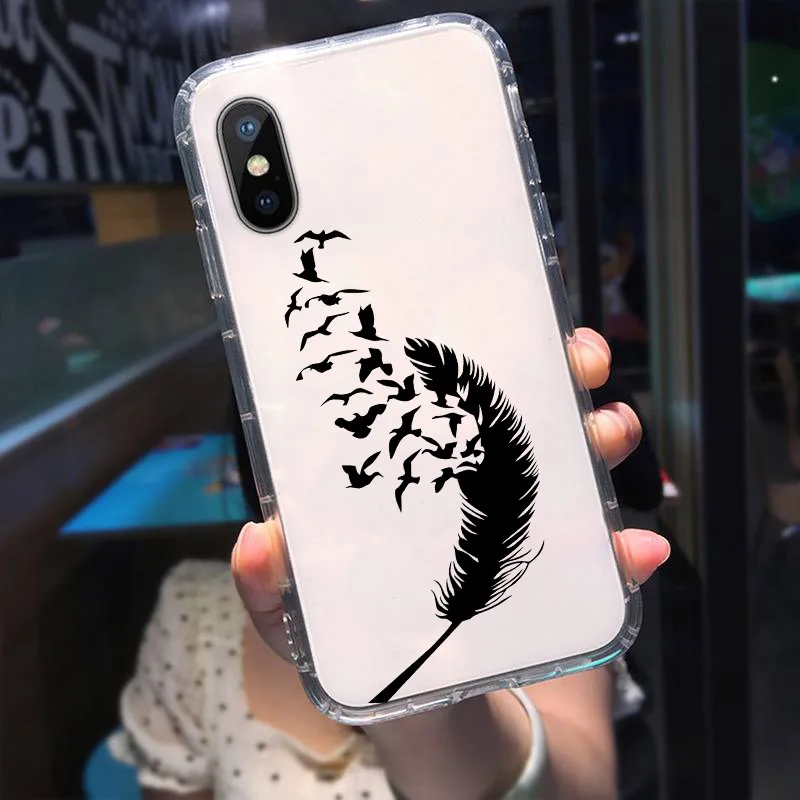 Bird Feather Shockproof Phone Case for iPhone 11 12 13 Pro Max Mini SE2020 Clear Soft Cover for iPhone X XS Max XR 6S 7 8 Plus
Bird Feather Shockproof Phone Case for iPhone 11 12 13 Pro Max Mini SE2020 Clear Soft Cover for iPhone X XS Max XR 6S 7 8 Plus