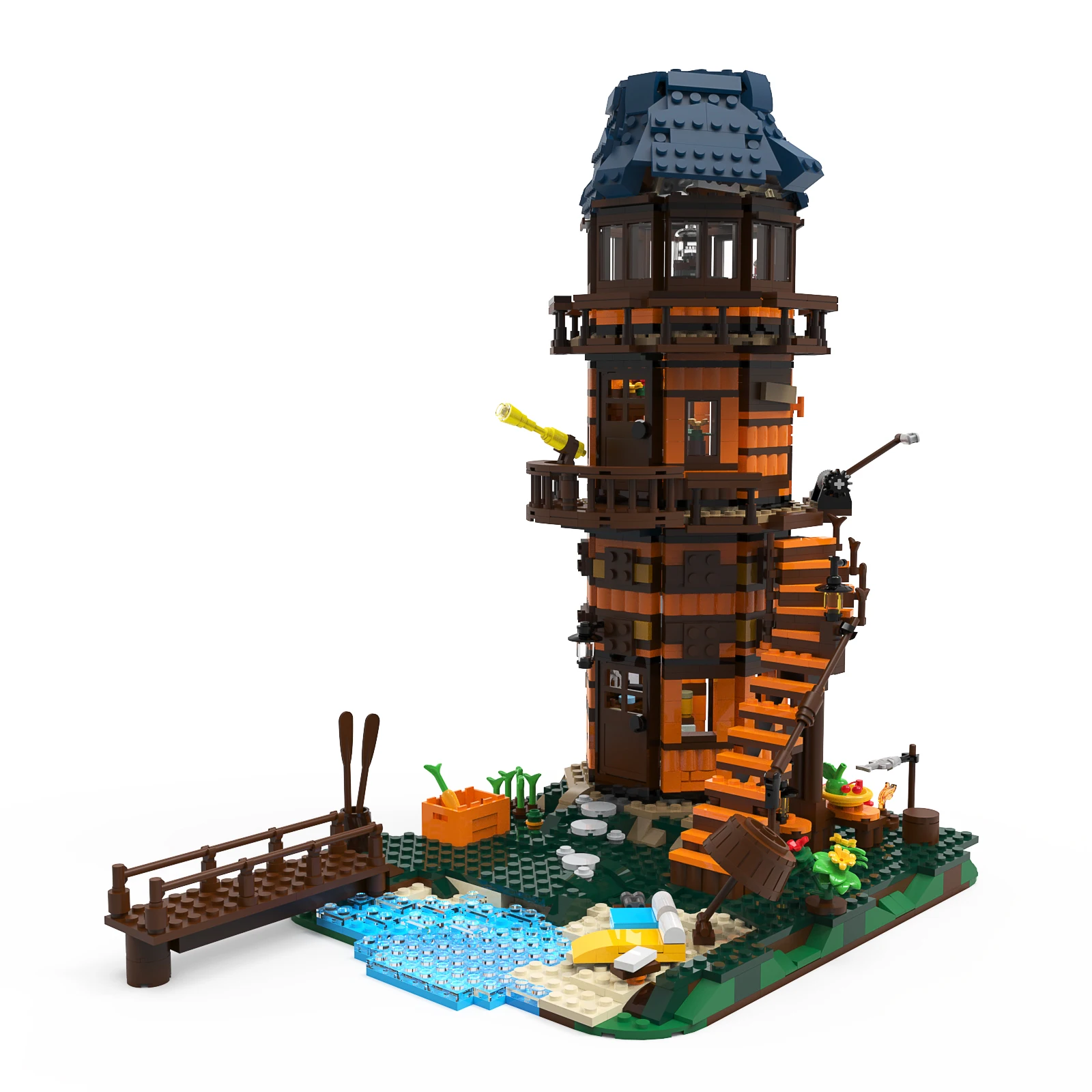MOC-68088 Small Island Lighthouse Building Blocks Set Light Tower Bricks Architecture House Model View Toys For Children Gifts
MOC-68088 Small Island Lighthouse Building Blocks Set Light Tower Bricks Architecture House Model View Toys For Children Gifts