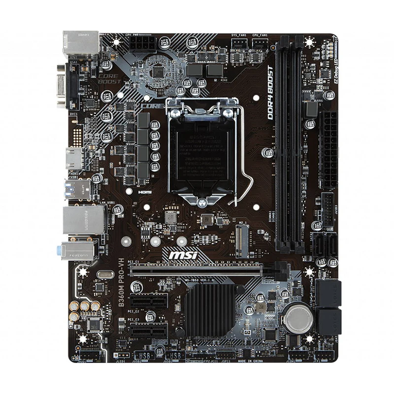 Материнская плата MSI B360M PRO-VH LGA 1151 Материнская плата Intel B360 8-го поколения Core I7 I5 I3 Pentium Celeron Ddr4 Micro ATX материнская плата
Материнская плата MSI B360M PRO-VH LGA 1151 Материнская плата Intel B360 8-го поколения Core I7 I5 I3 Pentium Celeron Ddr4 Micro ATX материнская плата