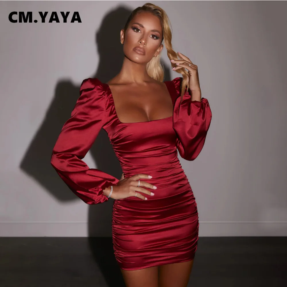 Женское платье-миди с драпировкой CM.YAYA облегающее Клубное вечернее платье