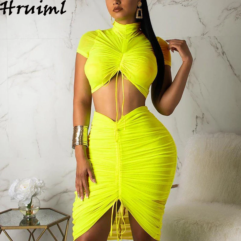 Sets Womens Outfits Summer Solid Color Ruched Drawstring Fashion Skirt and Top Set Women Slim Elegant Party Club 2 Piece
Sets Womens Outfits Summer Solid Color Ruched Drawstring Fashion Skirt and Top Set Women Slim Elegant Party Club 2 Piece