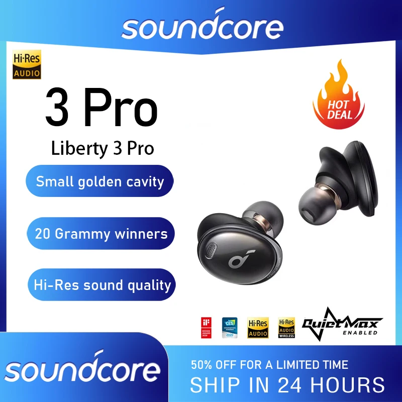 Original Soundcore Liberty 3 Pro TWS Bluetooth Headphones True Wireless Earbuds ANC with ACAA 2.0 Hi-Res Audio 6 Mic Calling
Original Soundcore Liberty 3 Pro TWS Bluetooth Headphones True Wireless Earbuds ANC with ACAA 2.0 Hi-Res Audio 6 Mic Calling
