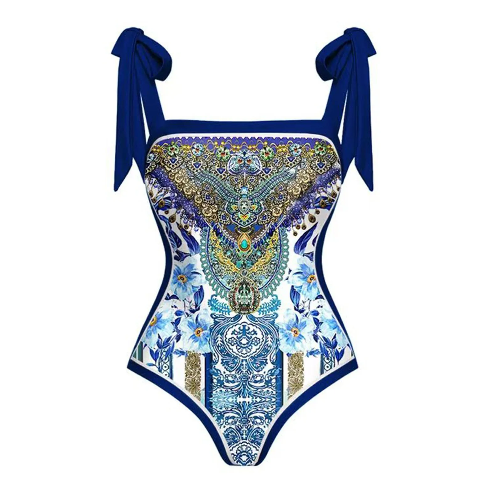 Women's Fashion Double Sided Retro Printed Binding Bandage Bodysuit For Women Solid Swimsuit Vintage Swimwear
Women's Fashion Double Sided Retro Printed Binding Bandage Bodysuit For Women Solid Swimsuit Vintage Swimwear