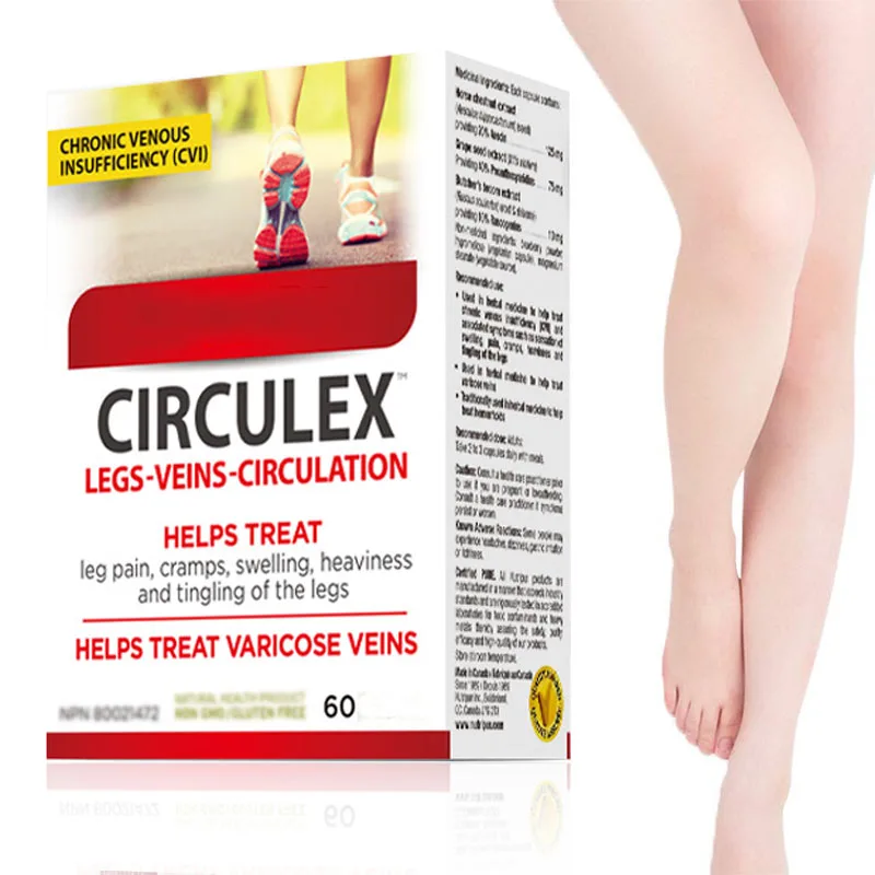 Canada Nutri-CIRCULEX Plant extract alleviates cramping varicose vein softgel promotes blood circulation in legs 60 caps/box
Canada Nutri-CIRCULEX Plant extract alleviates cramping varicose vein softgel promotes blood circulation in legs 60 caps/box