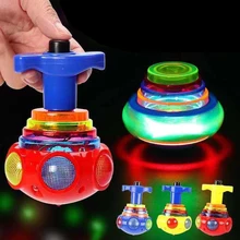 Bagged Round Luminous Toy Light Music Rotating Gyro Fidget Spinner Spinning Top Toys Random Color Childrens Toys Kids Gifts
