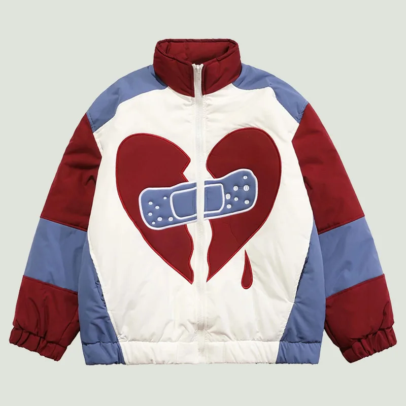 Streetwear Vintage Patchwork Heart Parkas Jacket Men Winter Cotton-padded Warm Hip Hop Ovesize Loose Casual Zipper Coats Couples
Streetwear Vintage Patchwork Heart Parkas Jacket Men Winter Cotton-padded Warm Hip Hop Ovesize Loose Casual Zipper Coats Couples