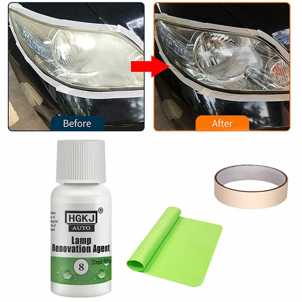 HGKJ 20ml Car Lamp Renovation Agent Auto Headlight Headlamp Polish Restoration Kit Long Lasting Protection Oxidation Liquid
HGKJ 20ml Car Lamp Renovation Agent Auto Headlight Headlamp Polish Restoration Kit Long Lasting Protection Oxidation Liquid