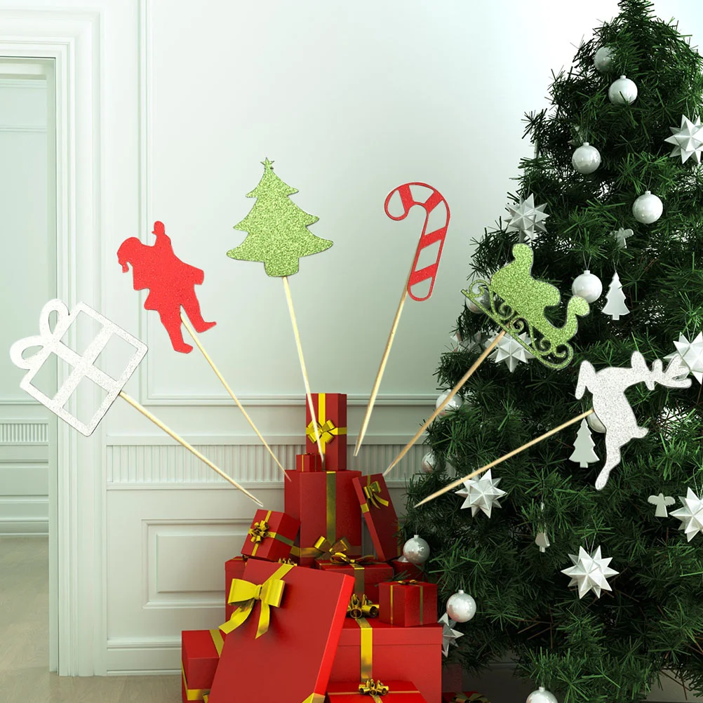 12pcs Christmas Cake Cupcake Toppers Fruit Picks Santa Xmas Tree Sleigh Sticks Cake Decorating Party Supplies 
12pcs Christmas Cake Cupcake Toppers Fruit Picks Santa Xmas Tree Sleigh Sticks Cake Decorating Party Supplies