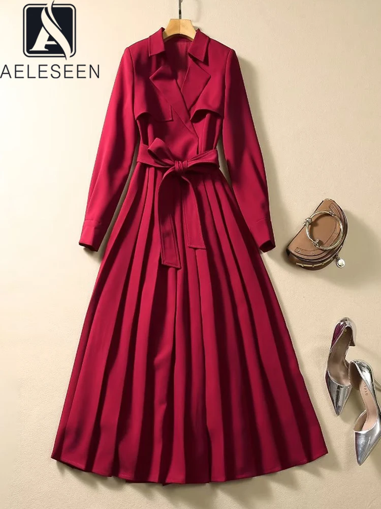 Женское платье-Тренч AELESEEN, дизайнерское плиссированное платье с рюшами и длинным вечерние, Осень-зима
Женское платье-Тренч AELESEEN, дизайнерское плиссированное платье с рюшами и длинным вечерние, Осень-зима