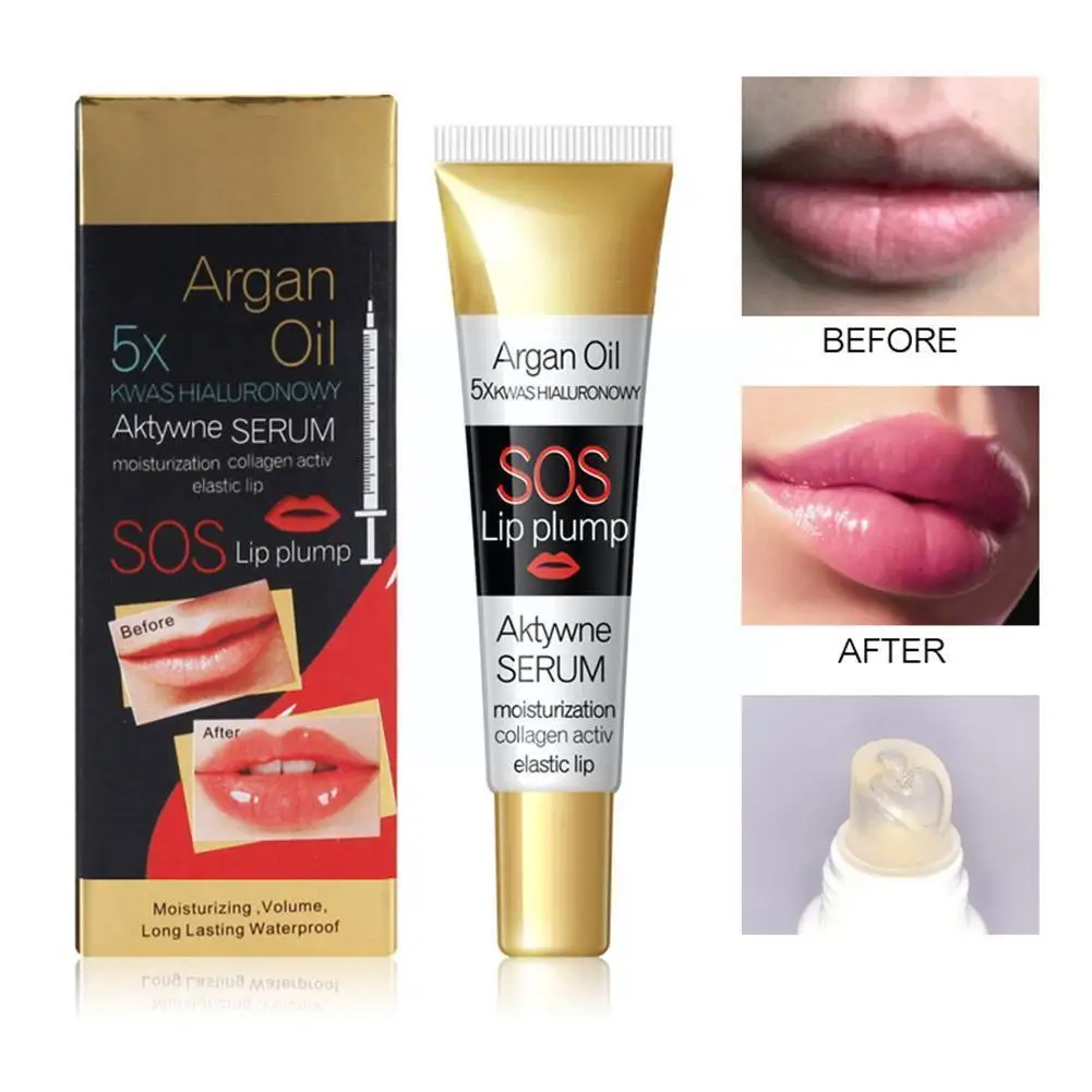 

Instant Volumising Lip Plumper Oil Collagen Repairing Beauty Lip Gloss Serum Mask Plump Lines Brighten Fine Care Reduce Lip X2M6