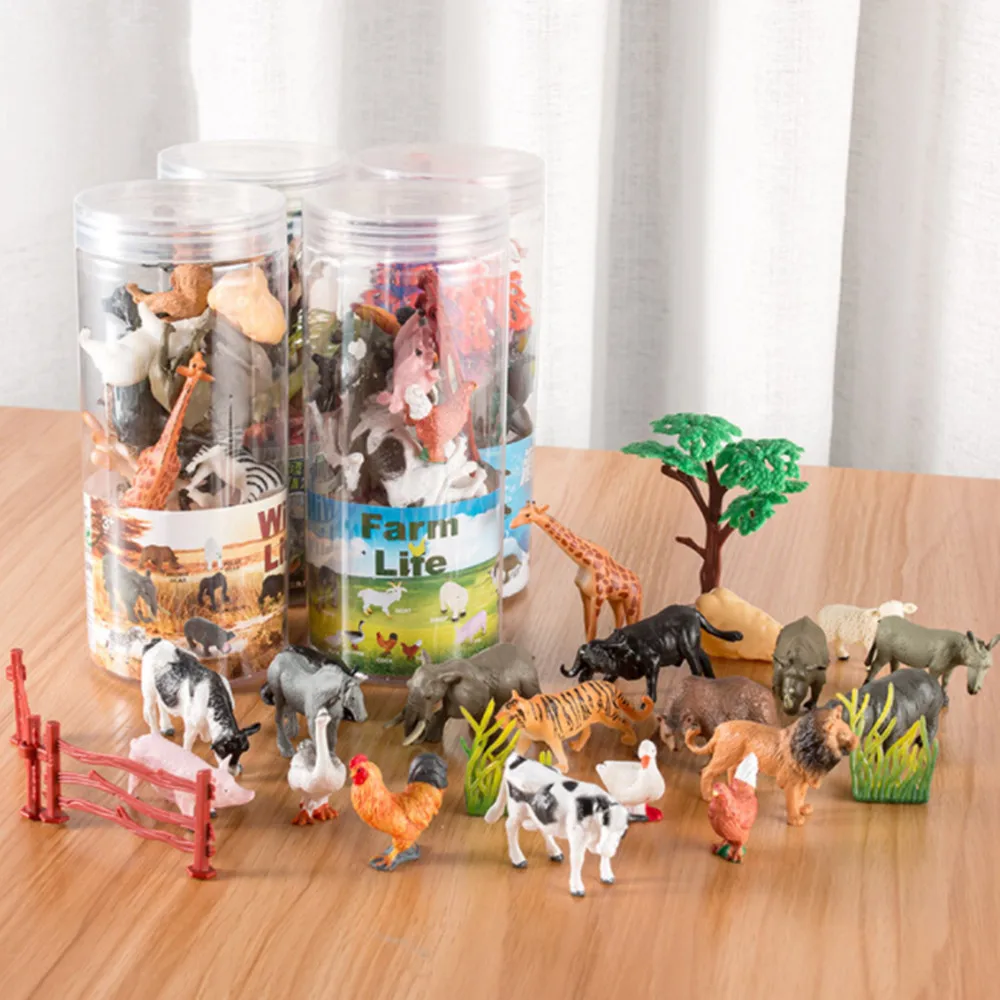 Bucketed animal model realistic appearance animal toy set vinyl plastic animal learning toy boy girl forest sea animal toy set
Bucketed animal model realistic appearance animal toy set vinyl plastic animal learning toy boy girl forest sea animal toy set