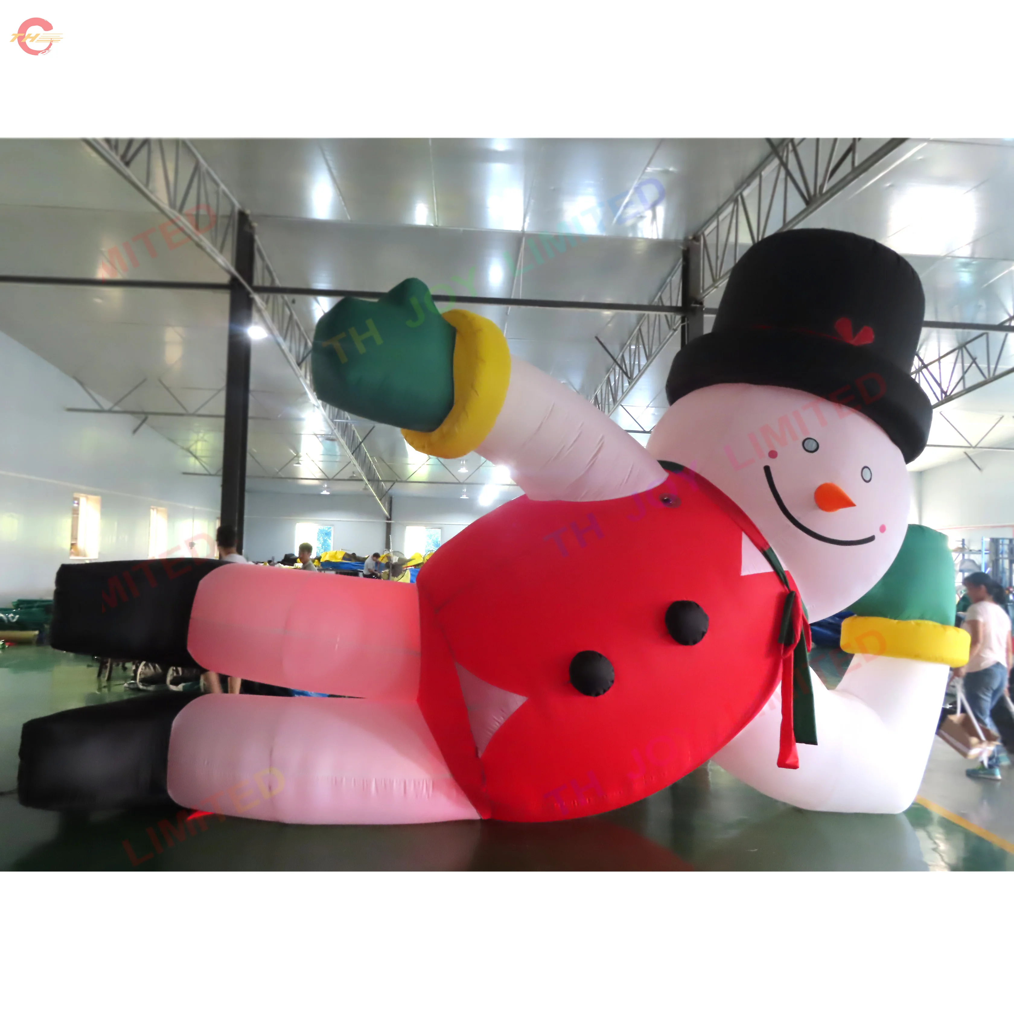 

Free Door Shipping Giant Inflatable Snowman Lying on Ground Christmas Advertising Cartoon for sale