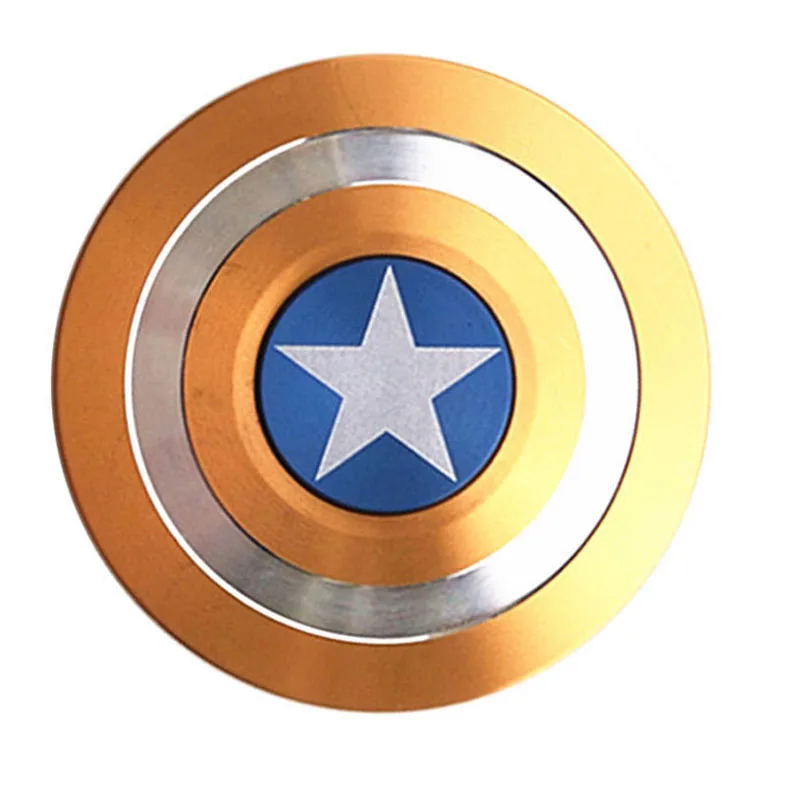 

6Cm Fidget Spinner Marvels Legends American Captain Alloy Round Double Sided Gyroscope Rotating for Children Fidget Toy Gift