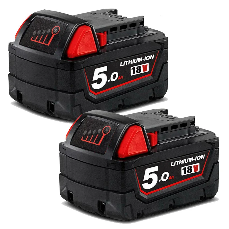 5.0Ah 6.0Ah 18V M18 Rechargeable Battery Replacement for Milwaukee M18B Lithium XC 48-11-1850 48-11-1862 48-11-1840 48-11-1828
5.0Ah 6.0Ah 18V M18 Rechargeable Battery Replacement for Milwaukee M18B Lithium XC 48-11-1850 48-11-1862 48-11-1840 48-11-1828
