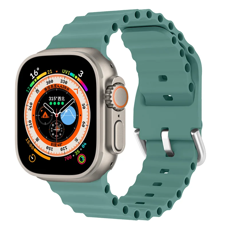 Ocean Band for Apple Watch Band 45mm 44mm 40mm 41mm 42mm 38mm series 7 6 3 se 8 45 mm Silicone bracelet iWatch ultra 49mm Strap
Ocean Band for Apple Watch Band 45mm 44mm 40mm 41mm 42mm 38mm series 7 6 3 se 8 45 mm Silicone bracelet iWatch ultra 49mm Strap