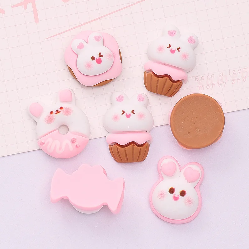 20pcs Kawaii Pink Candy Resin Cabochons Flatback for Girls Headwear Accessories Cute Rabbit Cake Embellishments for Phone Cases
20pcs Kawaii Pink Candy Resin Cabochons Flatback for Girls Headwear Accessories Cute Rabbit Cake Embellishments for Phone Cases