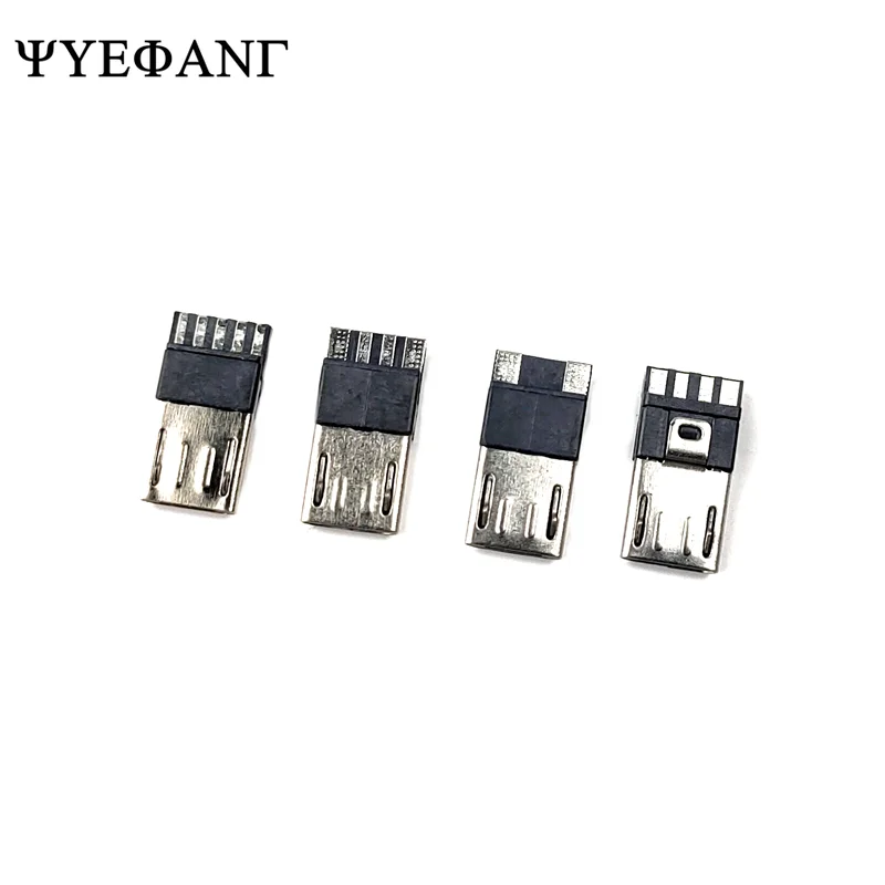

10pcs/lot 2P/4P/5Pin Micro USB Jack USB Plug Male Connector Port Jack Tail Sockect Plug Terminals For Samsung Huawei DIY