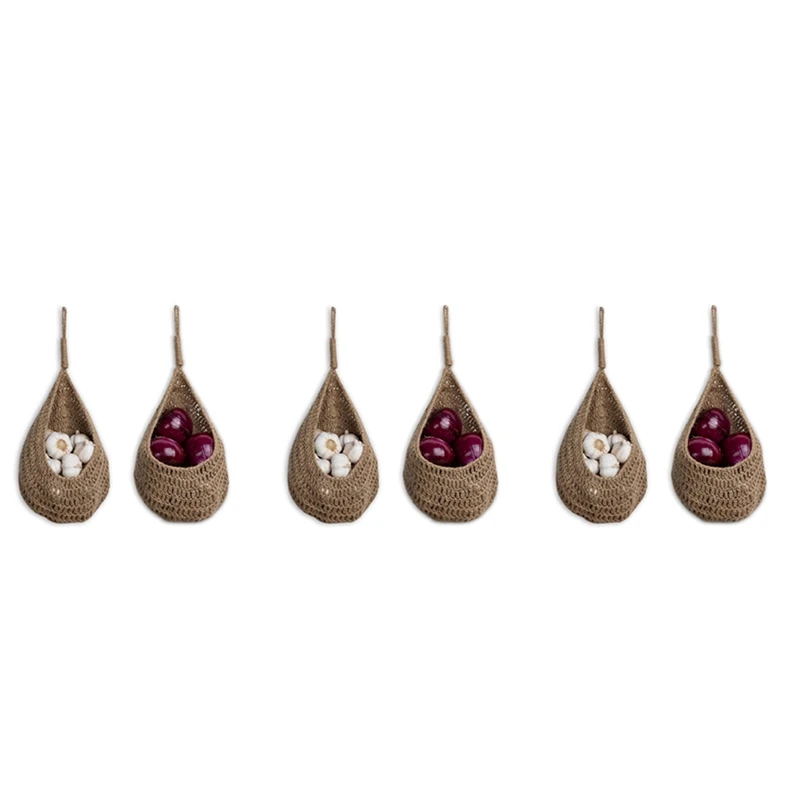 Twine Onion Basket Hanging For Pantry, Potato Garlic Onion Pantry Storage Baskets, Boho Wall Baskets 6Pcs
Twine Onion Basket Hanging For Pantry, Potato Garlic Onion Pantry Storage Baskets, Boho Wall Baskets 6Pcs