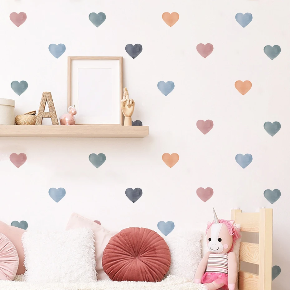 30PCS Boho Heart Shape Watercolor Wall Stickers for Living Room Bedroom Kids Room Nursery Room Wall Decals Home Decor
30PCS Boho Heart Shape Watercolor Wall Stickers for Living Room Bedroom Kids Room Nursery Room Wall Decals Home Decor