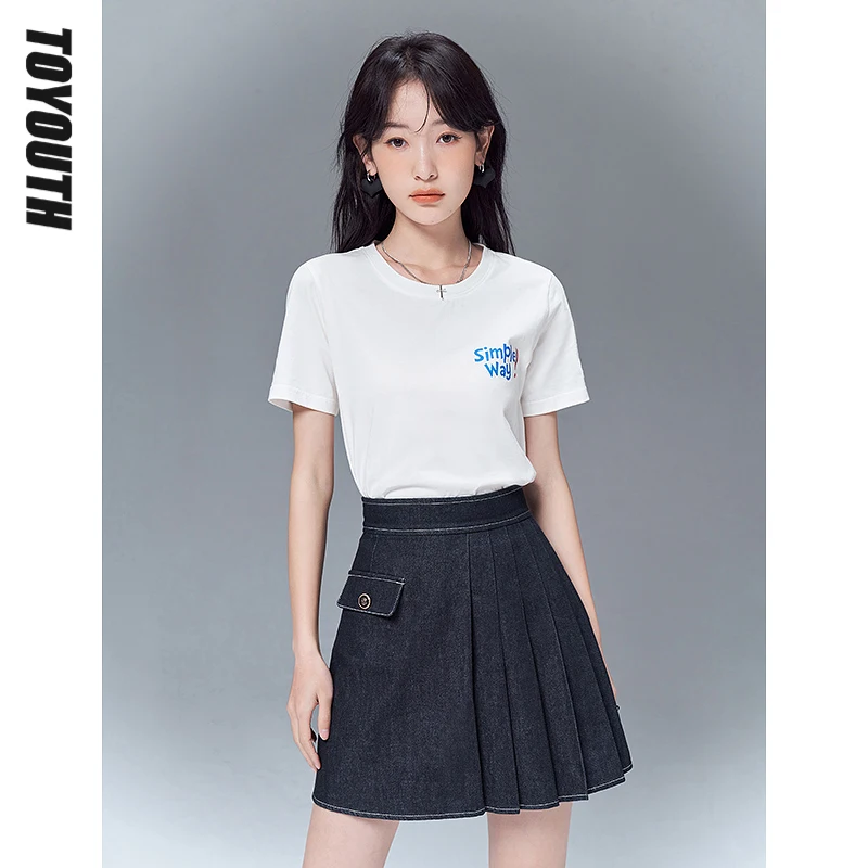 Toyouth Women T-shirts 2022 Summer Short Sleeve O Neck Loose Tees Solid Pure Cotton Animal Embroidery Print Casual Basic Tops
Toyouth Women T-shirts 2022 Summer Short Sleeve O Neck Loose Tees Solid Pure Cotton Animal Embroidery Print Casual Basic Tops