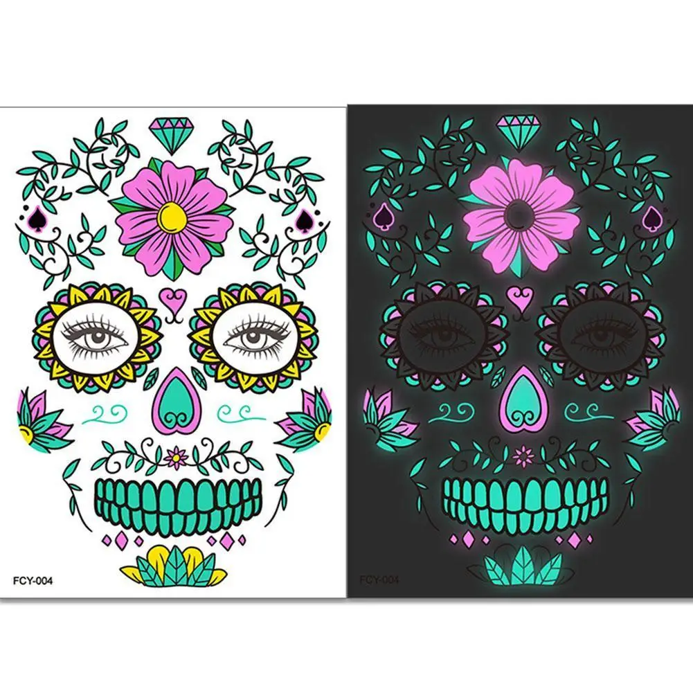 Day of the Sugar Skull Mask Halloween Cool Beauty Face Tattoo Waterproof Hot Temporary Tattoo Stickers for Makeup party
Day of the Sugar Skull Mask Halloween Cool Beauty Face Tattoo Waterproof Hot Temporary Tattoo Stickers for Makeup party