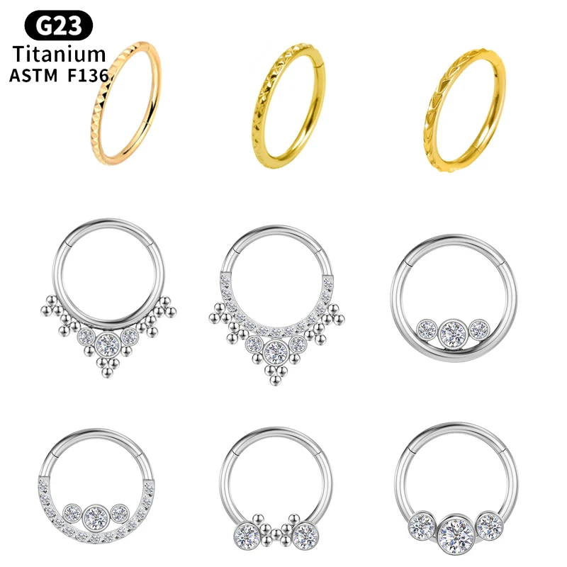 Titanium tragus septum piercing Body Helix industrial nose ring Crystal Clicker G23 Cartilage Circular Daith Earrings Jewelry
Titanium tragus septum piercing Body Helix industrial nose ring Crystal Clicker G23 Cartilage Circular Daith Earrings Jewelry
