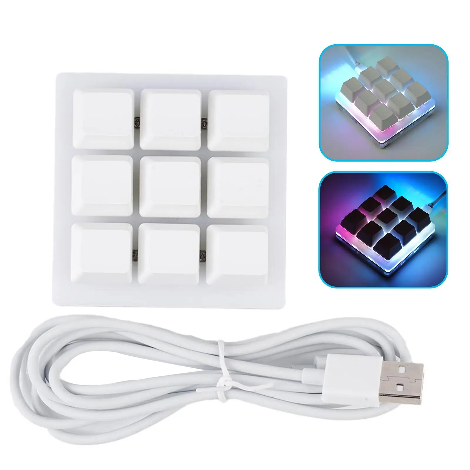DIY 9keys Custom USB Mini Keypad RGB Programmable Macro Keyboard Gamer Keypad Gaming Drawing Mechanical Keyboard
DIY 9keys Custom USB Mini Keypad RGB Programmable Macro Keyboard Gamer Keypad Gaming Drawing Mechanical Keyboard