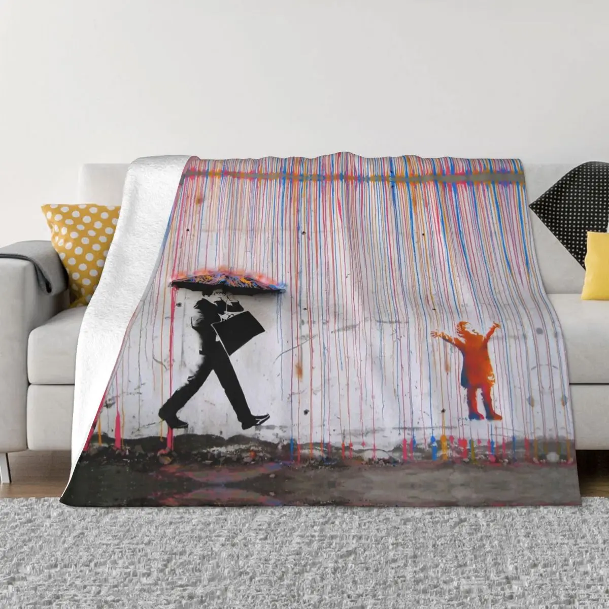 Banksy Umbrella Rainbow Happy Girl Fleece Throw Blankets Blankets for Sofa Outdoor Lightweight Thin Bedding Throws
Banksy Umbrella Rainbow Happy Girl Fleece Throw Blankets Blankets for Sofa Outdoor Lightweight Thin Bedding Throws