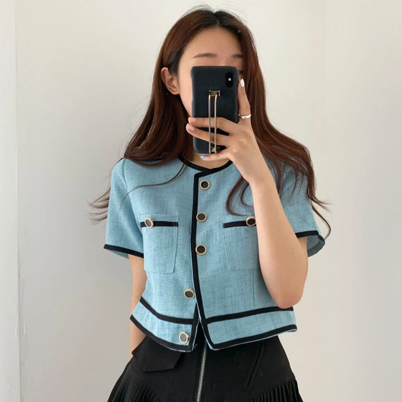 Clothland Women Vintage Solid Jacket Single Breasted Short Sleeve Coat Short Style Summer Outwear Tops Mujer CA534
Clothland Women Vintage Solid Jacket Single Breasted Short Sleeve Coat Short Style Summer Outwear Tops Mujer CA534
