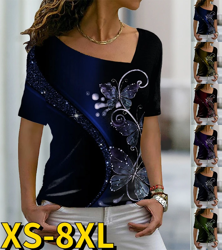 2022 Summer Oversized T-Shirts Women V-Neck Tops Large Sizes Ladies Casual Short Sleeve Fashion Tee Clothes Sexy Loose Pullover
2022 Summer Oversized T-Shirts Women V-Neck Tops Large Sizes Ladies Casual Short Sleeve Fashion Tee Clothes Sexy Loose Pullover